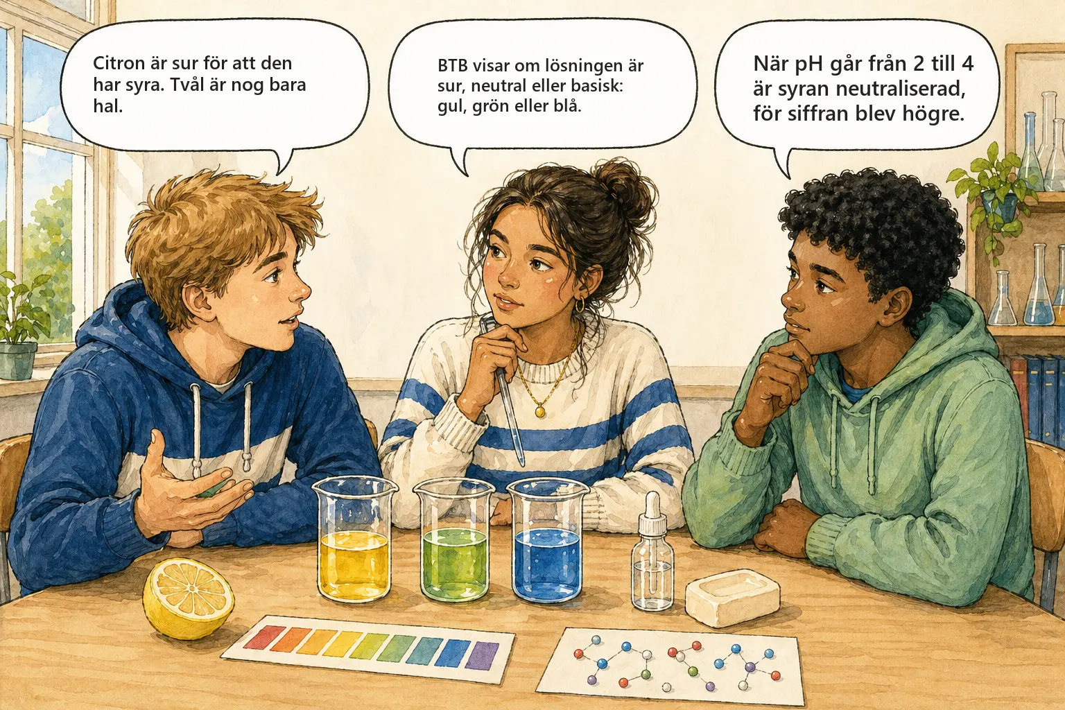 Concept cartoon till 2.3 Syror och baser
