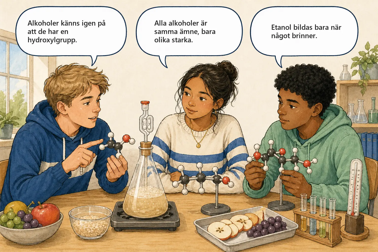 Concept cartoon till 3.4 Alkoholer