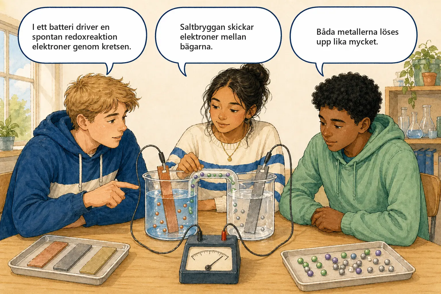 Concept cartoon till 5.3 Elektrokemi och batterier