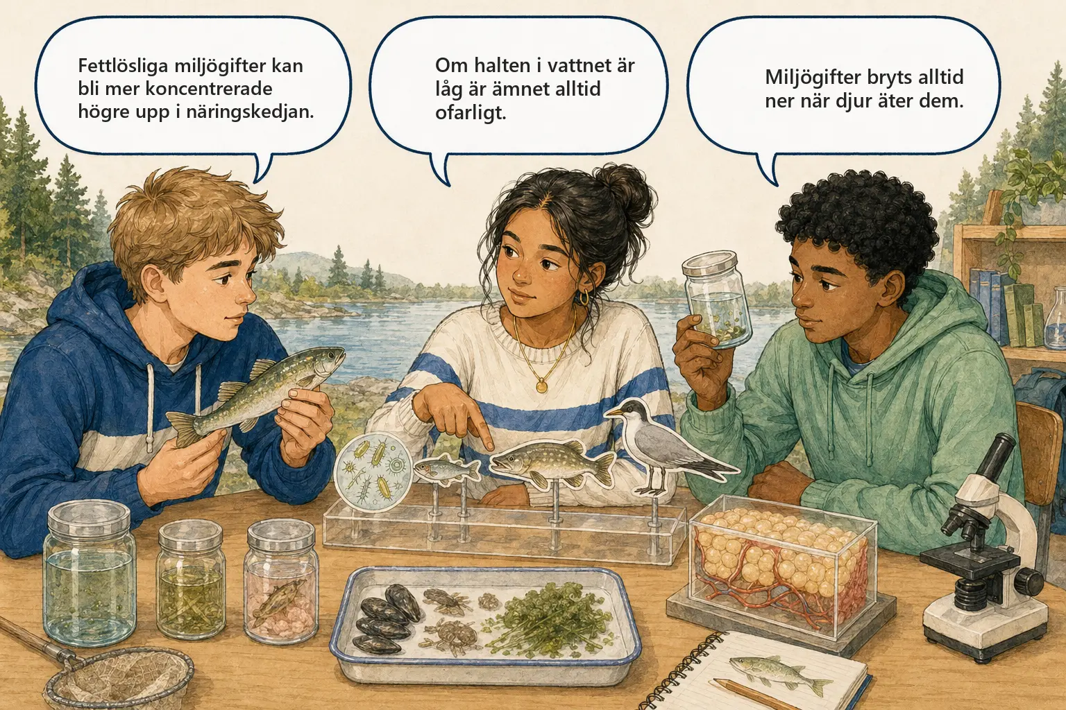 Concept cartoon till 6.1 Organiska miljögifter