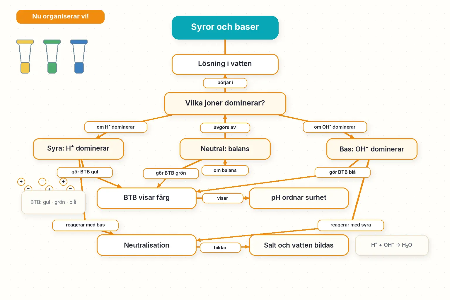 Låt oss organisera det för 2.3 Syror och baser